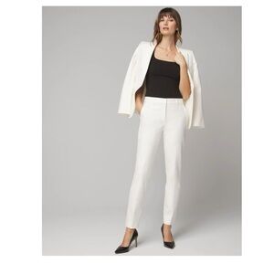 White House Black Market Slim Ankle White Slacks
